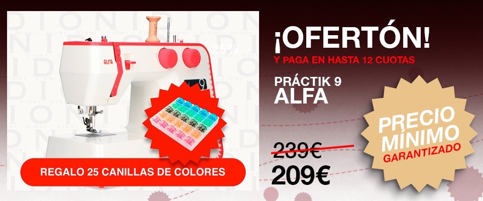 Alfa Practik 9 - Maquina de coser + Canillas