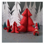 Decorativos Árboles de Navidad rubí brillantes