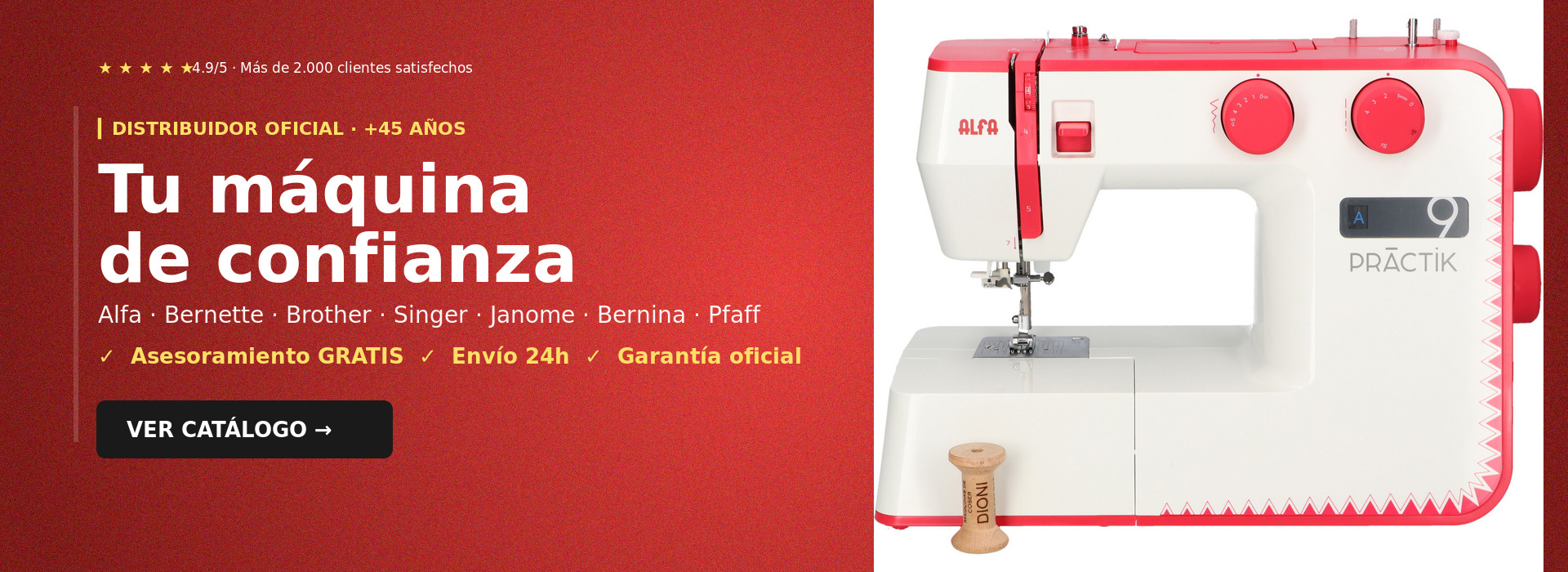 Distribuidor oficial · Tu máquina de confianza