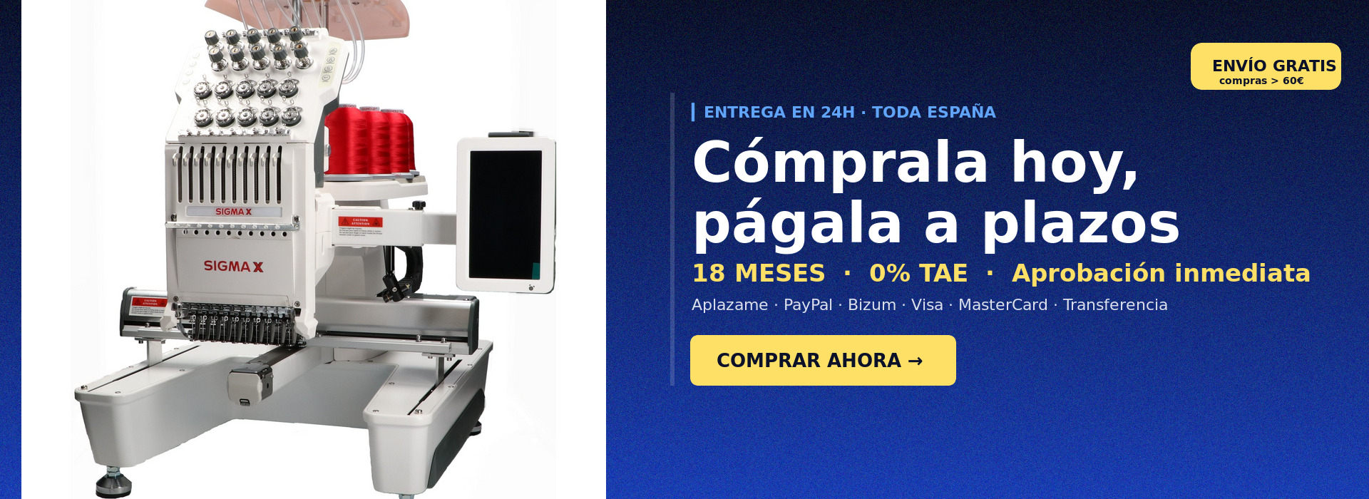 Entrega en 24h · Financiación a medida hasta 18 meses