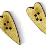 Botón Madera Corazón (x2)