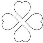 Plantilla Acetato Flor Cuatro Corazones