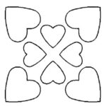 Plantilla Acetato Flor Ocho Corazones