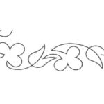 Plantilla Borde Trébol y Tulipanes